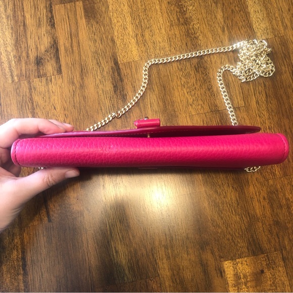NEW $895 CHLOÉ Aby Long Leather Wallet on a Chain in Crimson Pink! - Picture 11 of 16